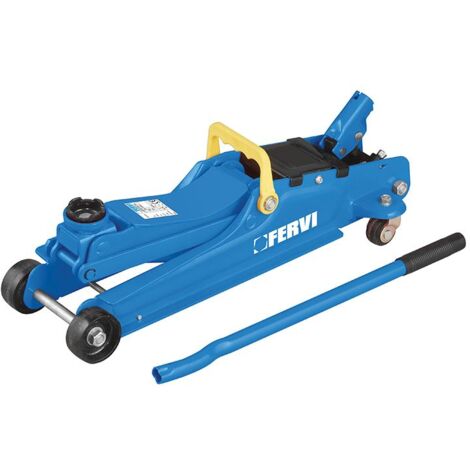 Cric roulant en acier a profil bas de 2 tonnes Fervi 0567