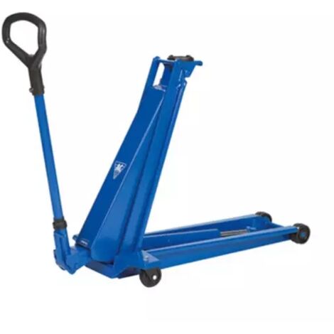 Cric rouleur haute levée 2 tonnes – Hauteur de levage 795 mm – Extra plat et léger – Pour chantiers humides et terrains accidentés
