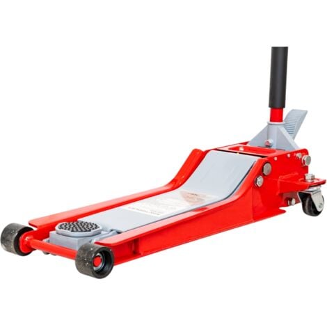 Cric rouleur hydraulique 2 t extra bas à double piston - longue portée avec pédale MW Tools CAT20DL