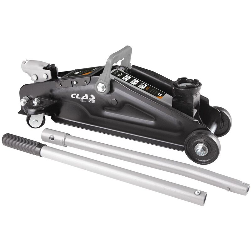Cric rouleur hydraulique 2T H.135 à 340mm - oh 6302BL - clas Equipements