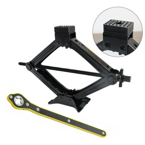 Cric trapézoïdal avec protection en caoutchouc 1,5 t et cliquet 110 - 400 mm