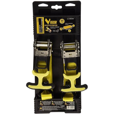 Cricchetti cricchetto a cinghia (corda) Vigor portata 400 kg 5 metri 2 pezzi