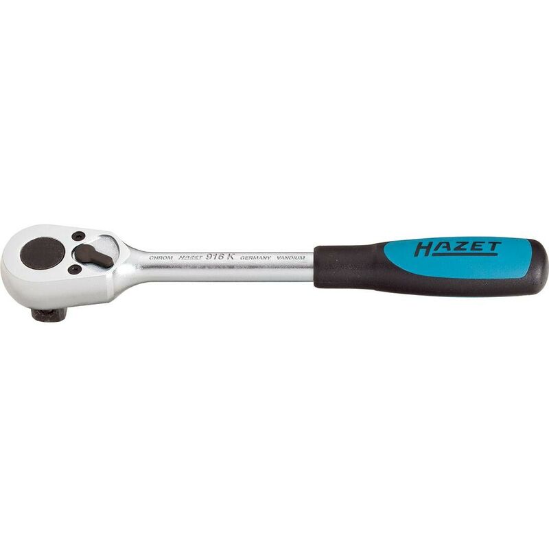 Leva a cricchetto reversibile ∙ corta 916K ∙ Attacco quadro, massiccio, 1/2 di pollice (12,5 mm) ∙ Lunghezza: 199 mm