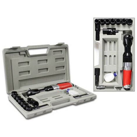 Cricchetto Di Aria Compressa Key Reversible With 15 Accessories In Valigetta