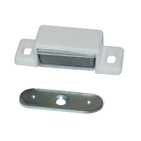 CRICCHETTO MAGNETICO SPORTELLI 306 - MM 48 H.MM 15 KG 6 + INCONTRO BIANCO- 100 pezzi