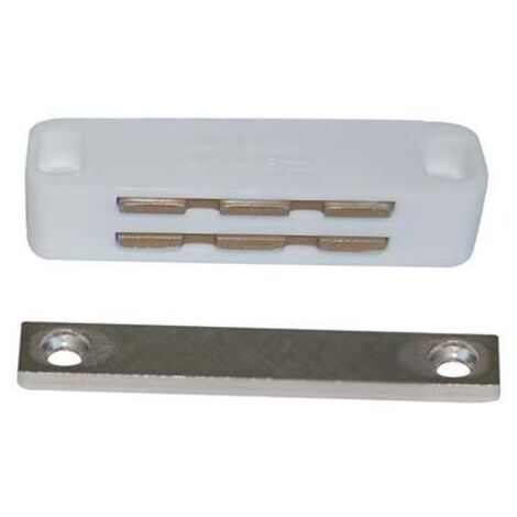 Cricchetto magnetico sportelli uc20 varec mm 74 h.mm 22 kg 14 + incontro bianco (12 pezzi) Varec