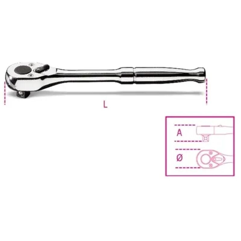 Beta - Clé à cliquet réversible 1/4 900m/55