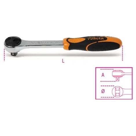 Cricchetto reversibile  3/8 beta 910/55q - 200 mm