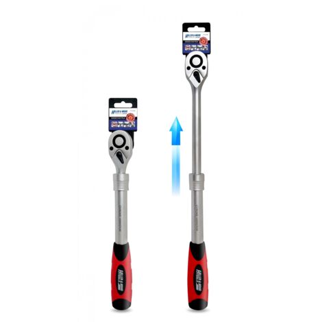 Cricchetto telescopico DEDRA 1/2"", 72 denti, CrV - 305-445mm