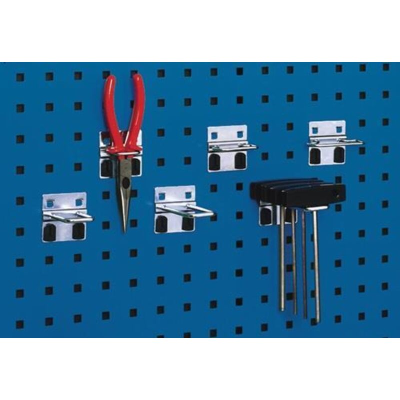 Bott - Support en u l63xP42mm galvanisé adapté aux panneaux perforés