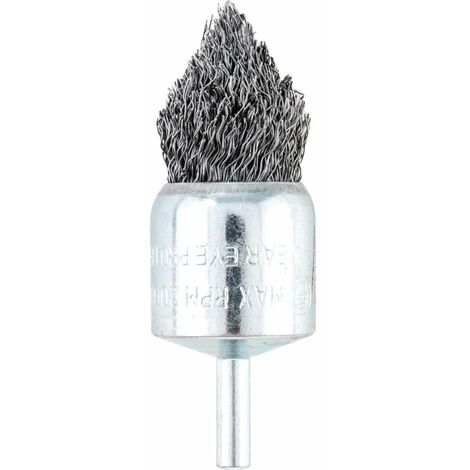 Crimped Wire Pointed, End De-carbonising Brush - 30SWG