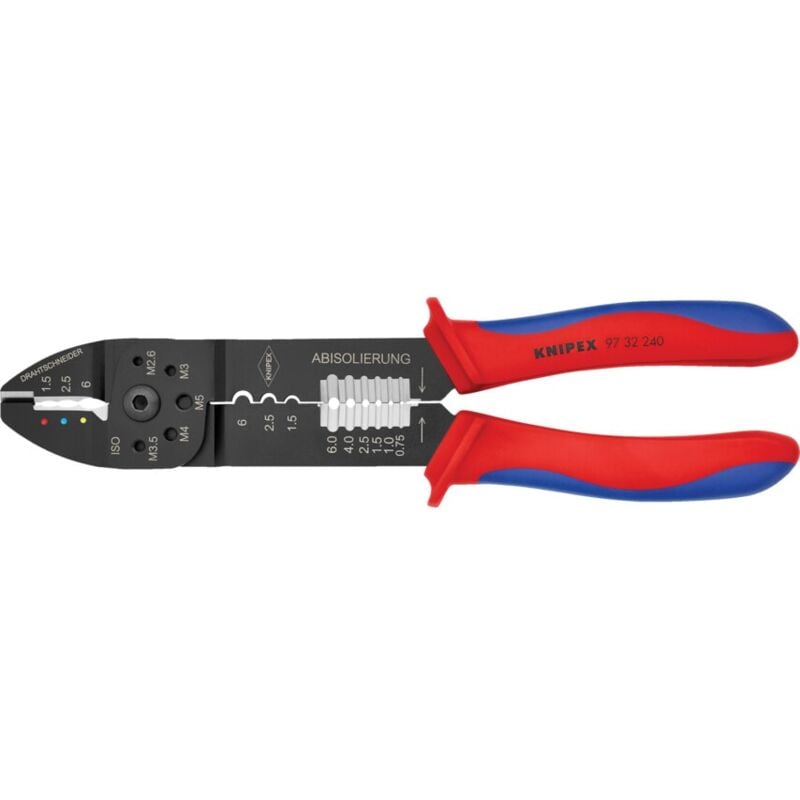 Knipex - Crimping Pliers Black Lacquered Multi-component Grip 240mm