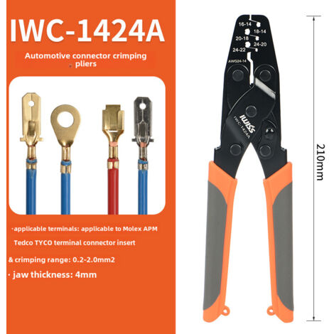 Crimpzange geeignet für TYCO Molex-Anschlussklemmen, verbesserte IWC-1424A, für Steckverbinder in der Automobilelektronik