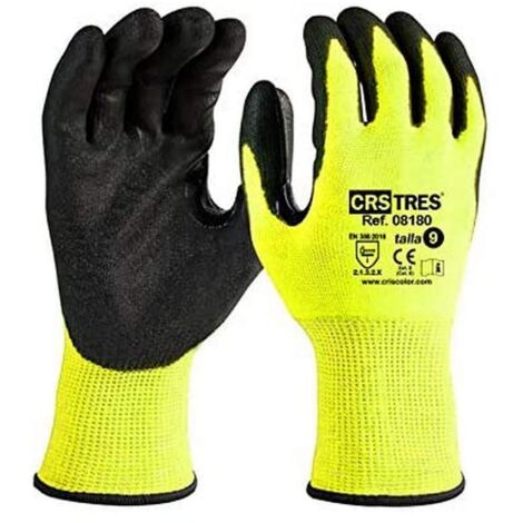 CRISCOLOR Guanto di protezione, taglia 9, Extreme, giallo fluo e nero, 1 paio