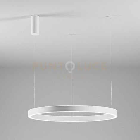 CRISEIDE S/1G - LAMPADARIO A SOSPENSIONE BIANCO A LED DIMMERABILE 3000K 5300LM 100W D.96,6CM