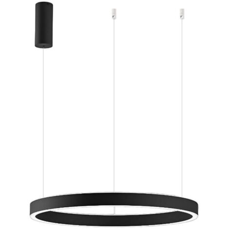 CRISEIDE S/1P - LAMPADARIO A SOSPENSIONE 1 LUCE DIMMERABILE A LED 3000K 4200LM 80W D.80CM NERO