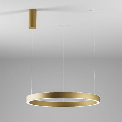 CRISEIDE S/1P - LAMPADARIO A SOSPENSIONE 1 LUCE DIMMERABILE A LED 3000K 4200LM 80W D.80CM ORO