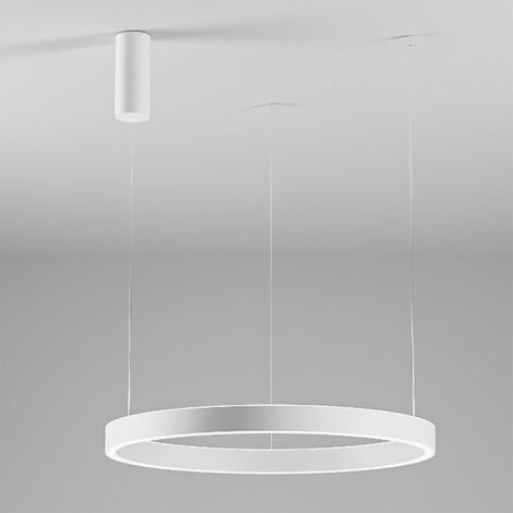 CRISEIDE S/1P - LAMPADARIO A SOSPENSIONE 1 LUCE DIMMERABILE A LED 3000K 4300LM 80W D.80CM BIANCO