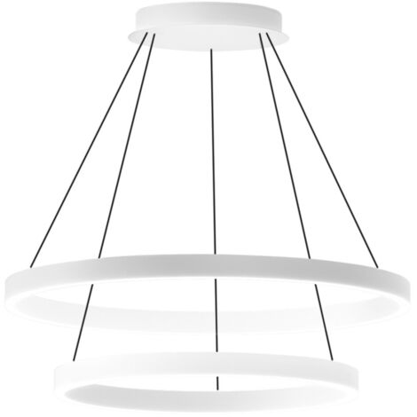 CRISEIDE S/2G - LAMPADARIO A SOSPENSIONE 2 LUCI BIANCO A LED 3000K 4000LM 75W(35W+40W) DIMMERABILE