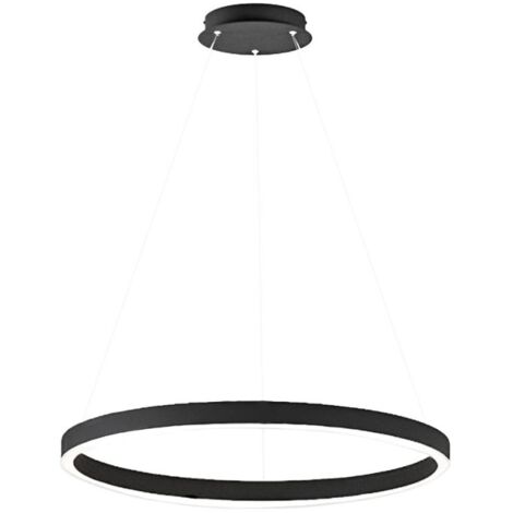 CRISEIDE S/G - LAMPADARIO A SOSPENSIONE NERO 1  LUCE LED 3000K 4200LM 80W DIMMERABILE