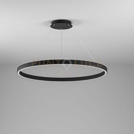 CRISEIDE S/S - LAMPADARIO A SOSPENSIONE A LED 1 LUCE DIMMERABILE 3000K 5200LM 100W NERO