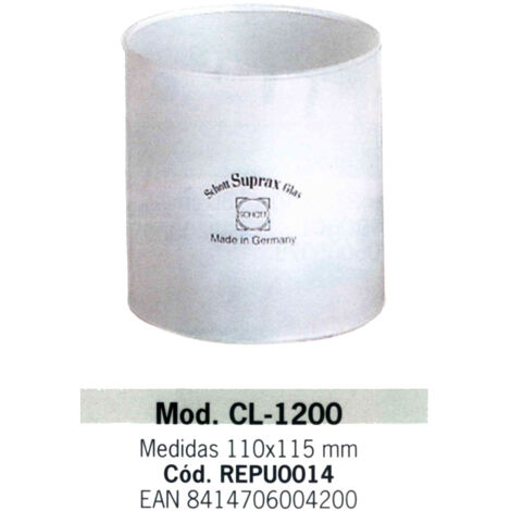 Cristal de repuesto Butsir CL-1200 110x115 mm mate resistente al calor