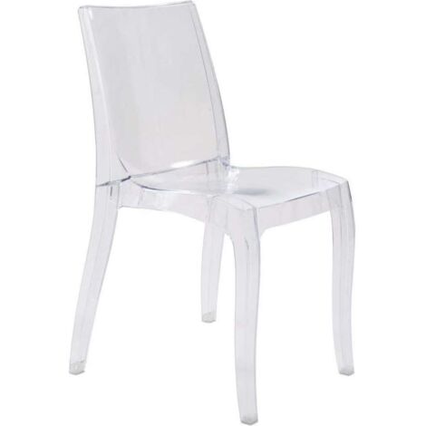 Cristal Light Sedia Trasparente Elegante per Arredamento Moderno 50x54x84 cm