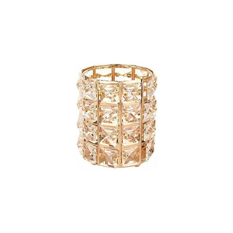 Fei Yu - Cristal Maquillage Brosse Organisateur Titulaire De Stockage De Seau Crayon à Sourcils Stylo Tasse Outils Conteneur (Or)