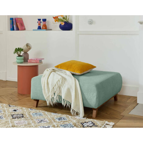 Cristal - modulierbarer hocker - 95 cm - aus strukturiertem samt - blau
