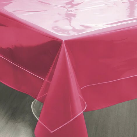 Achat Nappe rectangulaire en toile cirée brodée transparente. PVC