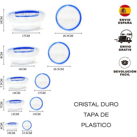 Cristal Redondo Hermético con Válvula 13,5cm 400 cc