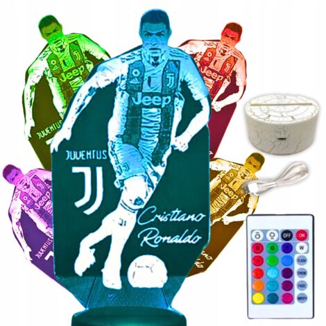 Cristiano Ronaldo CR7 Juventus Luce notturna a LED per bambini + telecomando