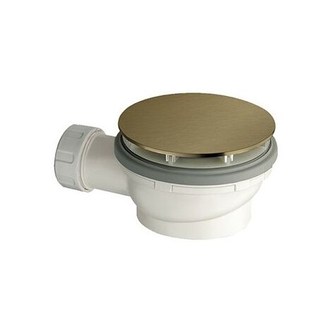 Cristina Ondyna – Bonde de douche 64 mm extra plat finition or brossé – Évacuation élégante pour salle de bain – AD45596P