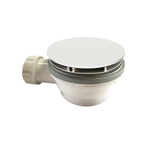 Cristina Ondyna – Bonde de douche extra plate 90mm – Finition WHITEMAT – Pour salle de bain moderne – Garantie 8 ans – AD45524