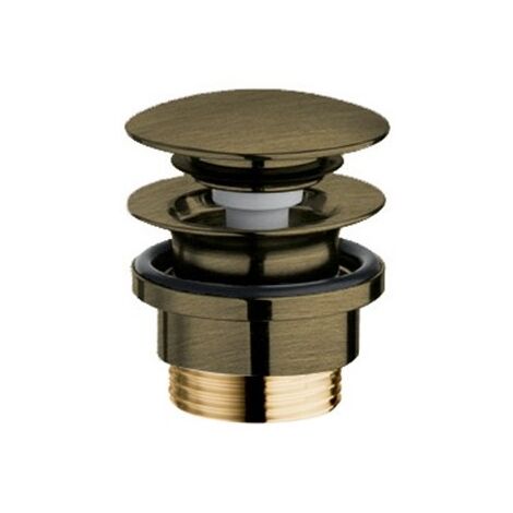Cristina Ondyna – Bonde de lavabo Up & Down vieux bronze – Diamètre 64mm – Épaisseur jusqu'à 55mm – Non recoupable – UD42592
