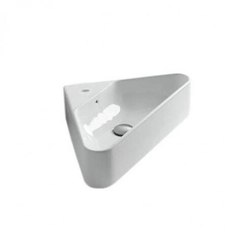 Cristina Ondyna – Lave-mains céramique blanc brillant 42x56cm – Hauteur 13cm – À poser – WIS4209