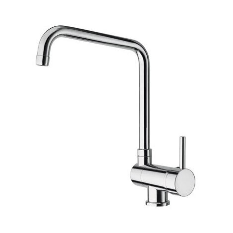 Cristina Ondyna – Mitigeur de cuisine bec basculant chromé – Hauteur 330 mm – Aérateur anticalcaire – Flexibles anti-torsion – CU13651