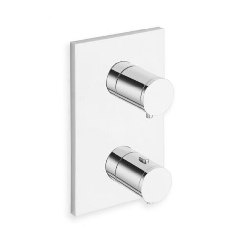 Cristina Ondyna – Mitigeur thermostatique de douche 2 sorties chrome – Finition métal – Orientation personnalisable – Garantie 8 ans – XT85251