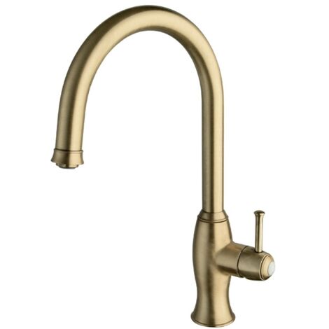 Cristina Ondyna – Robinet mitigeur cuisine vieux bronze – Hauteur sous bec 250 mm – Bec orientable – Aérateur anticalcaire – Garantie 8 ans - KA51592
