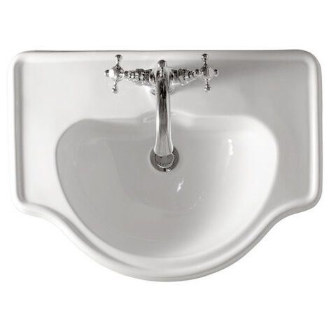 Cristina Ondyna – Vasque à encastrer 62x45,5cm avec trop-plein – Céramique lisse et durable – Encastrable profondeur 18,5cm – WCH1030