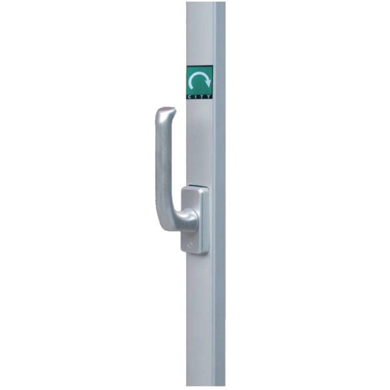 Iseo Cavers - Crémone pompier à poignée rotative 2.30m cavers iseo Alu satiné - 43002301