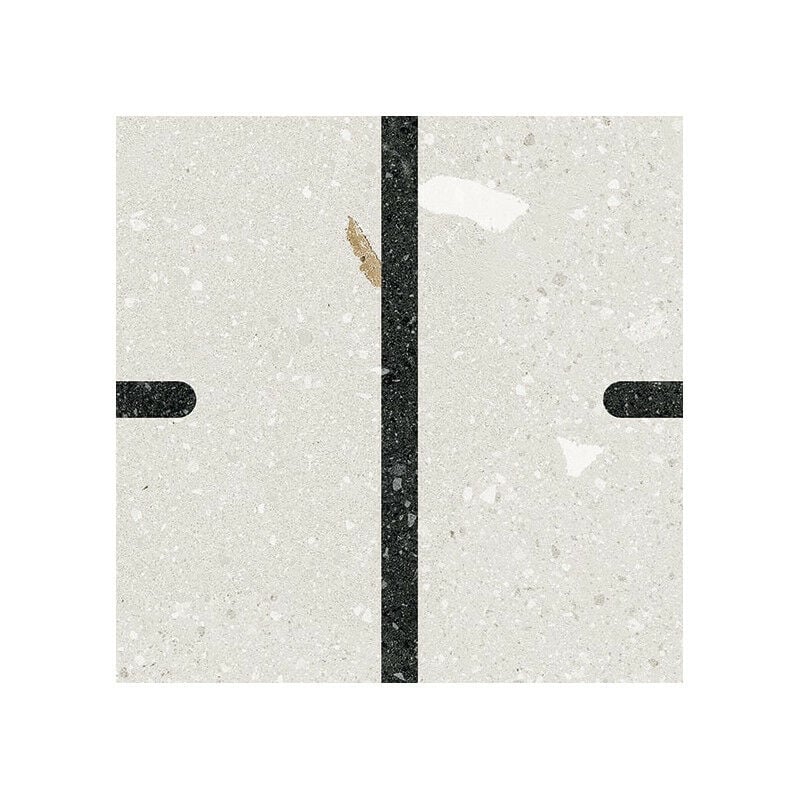Carrelage sol / mur effet terrazzo 20x20 cm Croccante Cannoli Grafito (vendu par boite de 1m2)