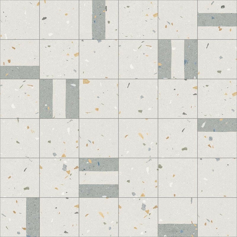 Carrelage sol / mur effet terrazzo 20x20 cm Croccante Granola Arandan (vendu par boite de 1m2)
