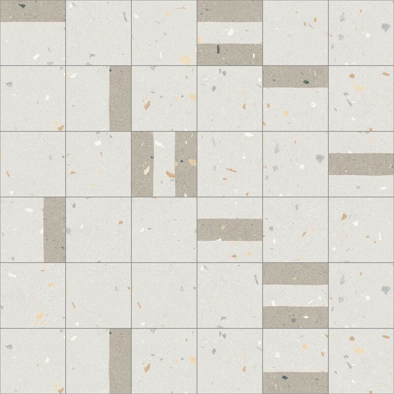 Carrelage sol / mur effet terrazzo 20x20 cm Croccante Granola Sesamo (vendu par boite de 1m2)