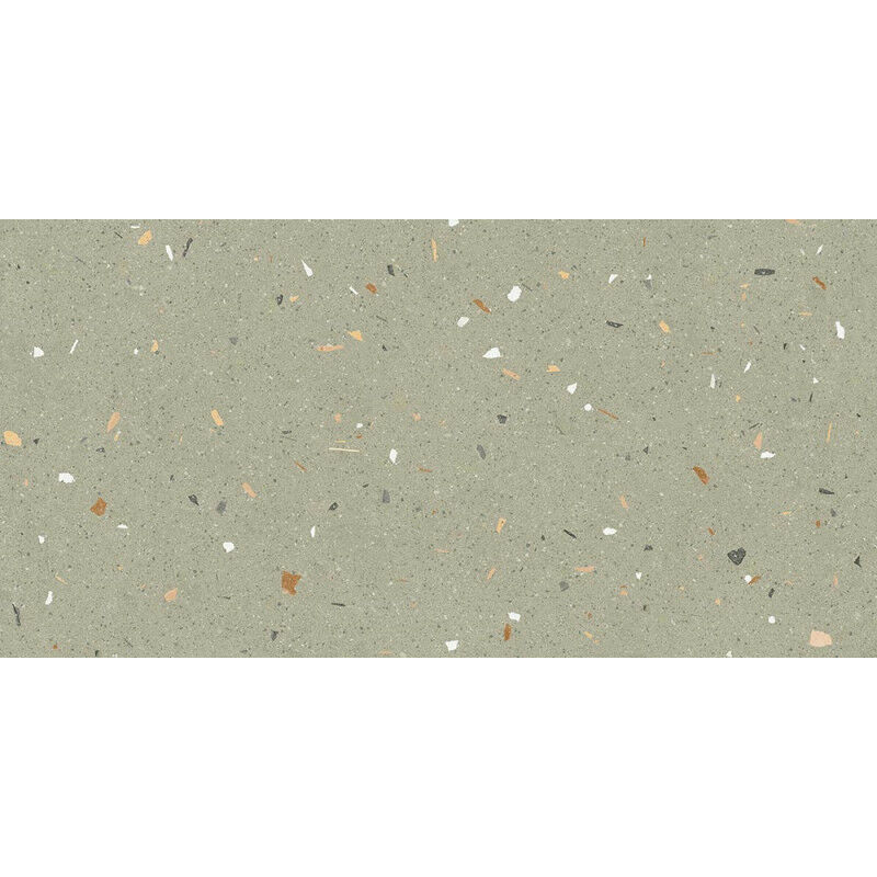 Carrelage sol / mur effet terrazzo 60x120 cm Croccante-R Menta (vendu par boite de 1,44m2)