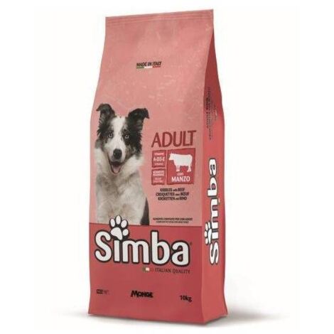 CROCCHETTA CANE MONGE SIMBA 10 KG ADULT MANZO