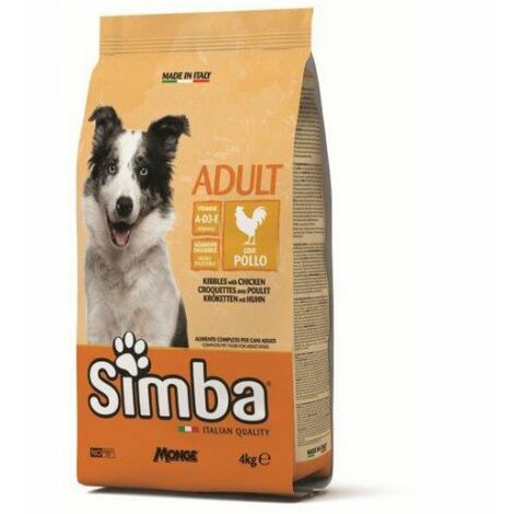 CROCCHETTA CANE MONGE SIMBA 4 KG ADULT POLLO