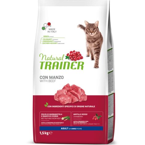 Crocchette Gatto Manzo Natural Trainer - size 300 gr