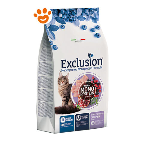 Crocchette Gatto Noblegrain - Adult Giant Sterilised Pollo 1,5 kg Exclusion