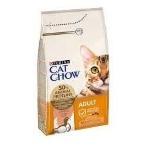 crocchette per gatto adulto "cat chow" all'anatra, 1,5 kg - purina